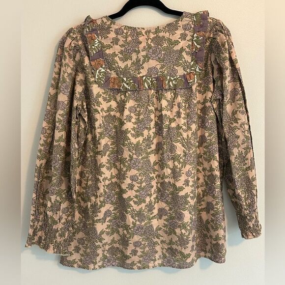 Victoria Dunn Ophelia Blouse Floral Peasant Style Top NWT - Picture 4 of 7